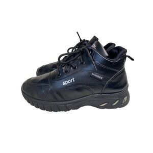 Letter Graphic High‎ Top Lace-up Front sneakers Shoes women size 6